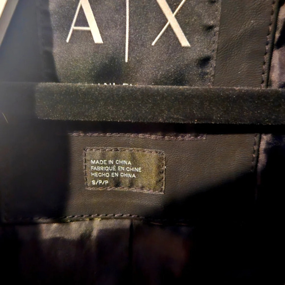 Armani Exchange Blouson Faux Leather Fall Moto Jacket - Picture 10 of 12